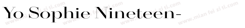 Yo Sophie Nineteen字体转换